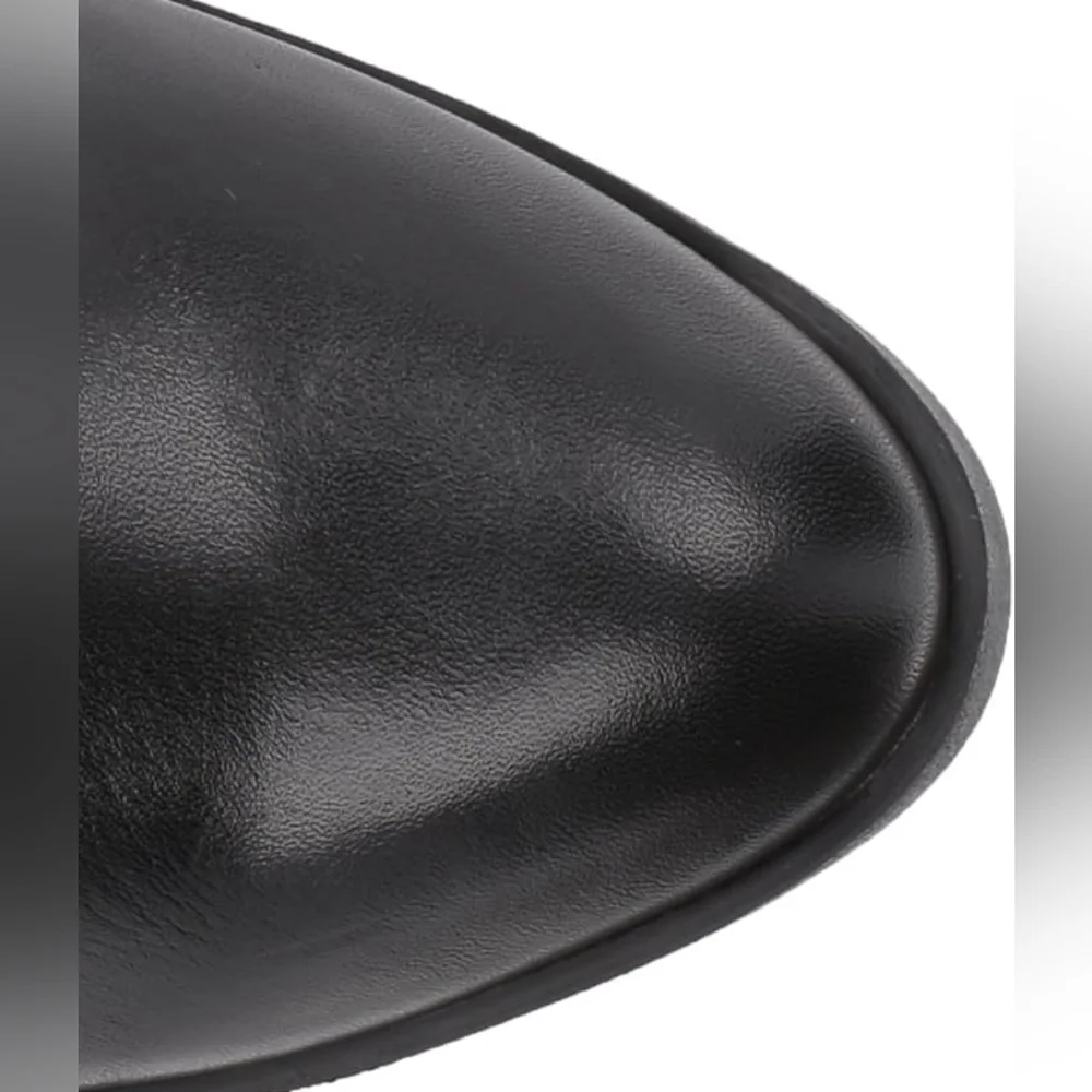 Calvin Klein PRIYA Black Cow Leather Boots 5.5 - Picture 8 of 10
